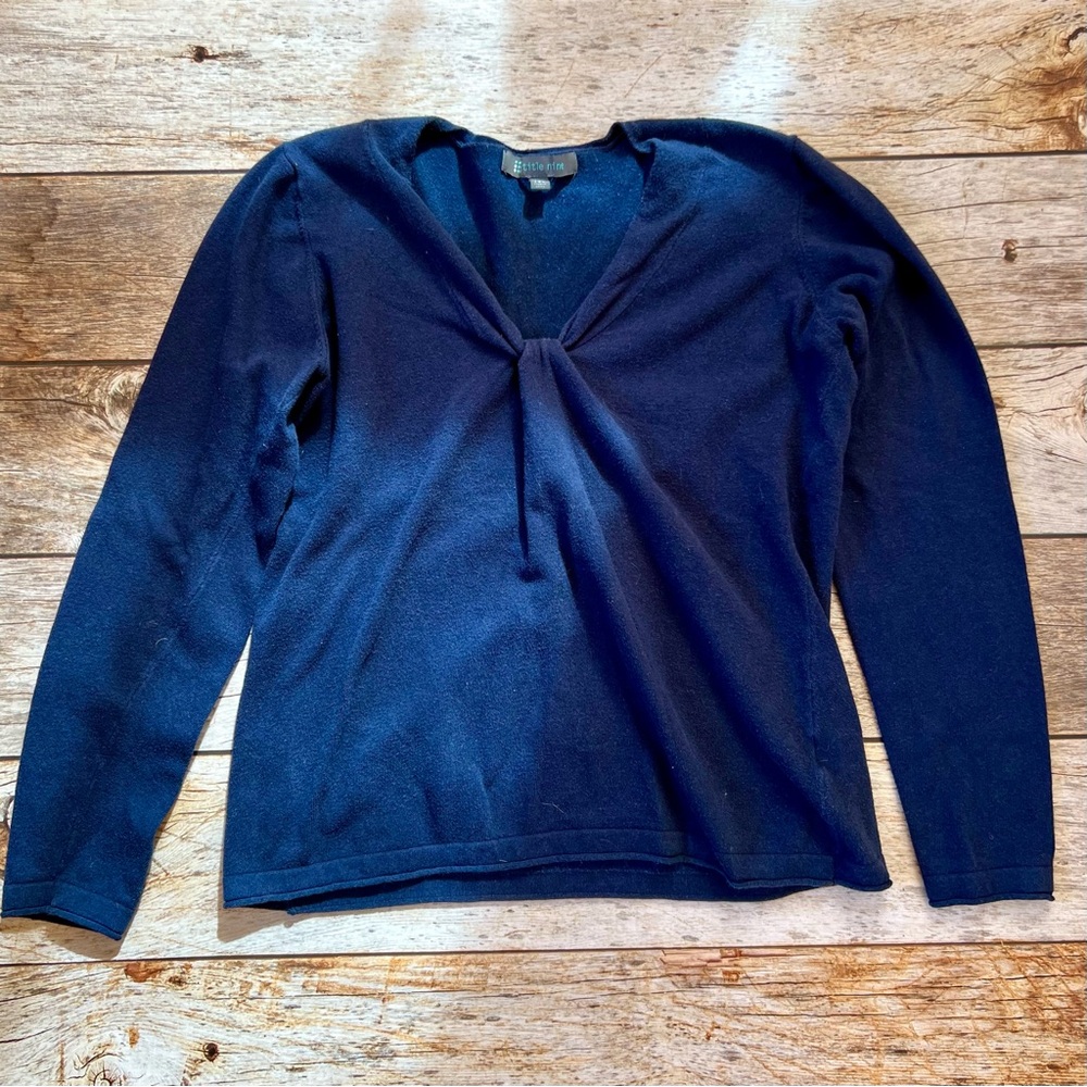 Title Nine Navy Blue Long Sleeve Top
